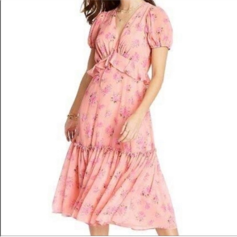 LoveShackFancy x Target Fleur Peach midi dress